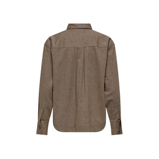 Jacqueline De Yong Beige Recycled Cotton Shirt JA-14840700309-IT42|M
