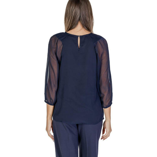 Street One Blue Polyester Blouse ST-15622000010-IT36|XXS