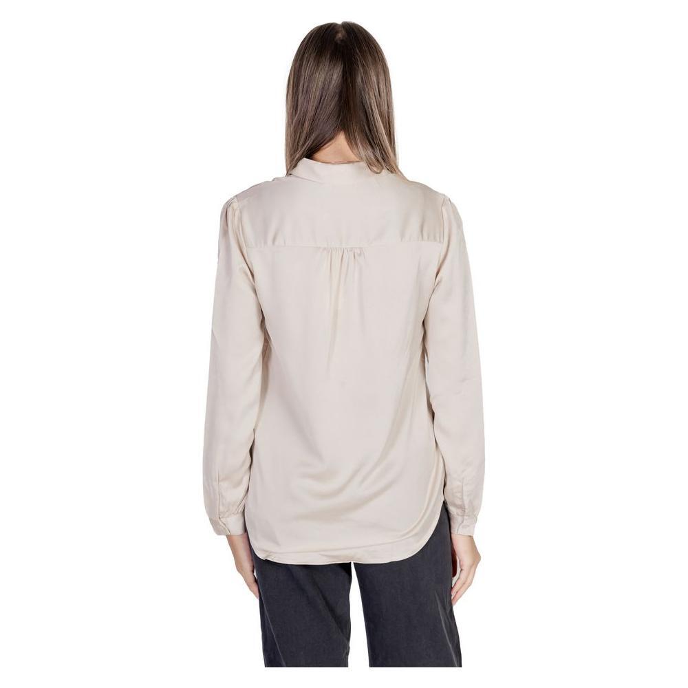 Vila Clothes Gold Polyester Shirt VI-7801800155-IT40|S