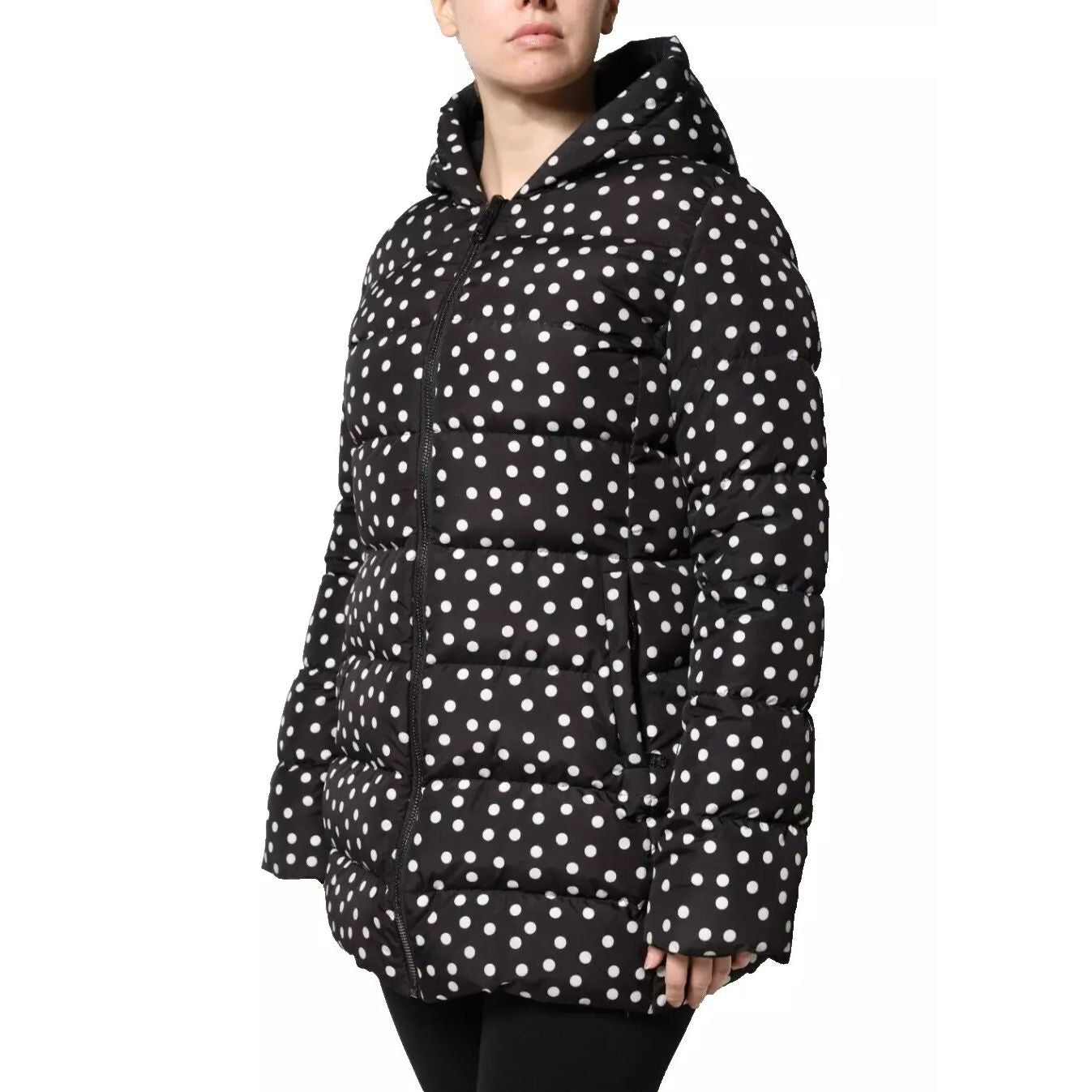 Dolce & Gabbana Black Polyester Hooded Reversible Jacket1728,67345645728,Black,Clothing,Dolce & Gabbana,Hoodies - Sweaters - Clothing,IT36|XXS,IT38|XS,IT40|S,IT42|M,IT44 | L,Jackets & Coats - Clothing,Jackets & Coats - Women - Clothing,Material: 100% Poly