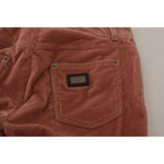 Dolce & Gabbana Pink Cotton Corduroy Skinny Jeans PAN72291 -38