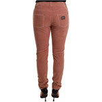 Dolce & Gabbana Pink Cotton Corduroy Skinny Jeans PAN72291 -38