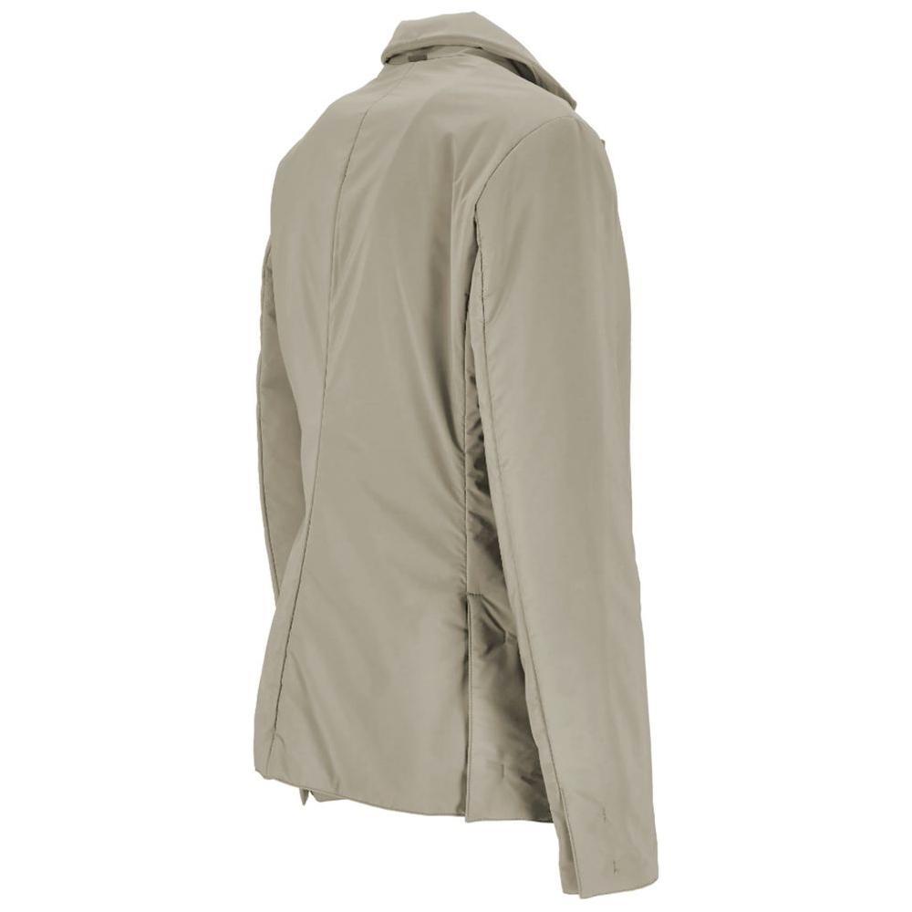 People Of Shibuya Beige Polyester Jackets & Coat PE-14555-IT42|M