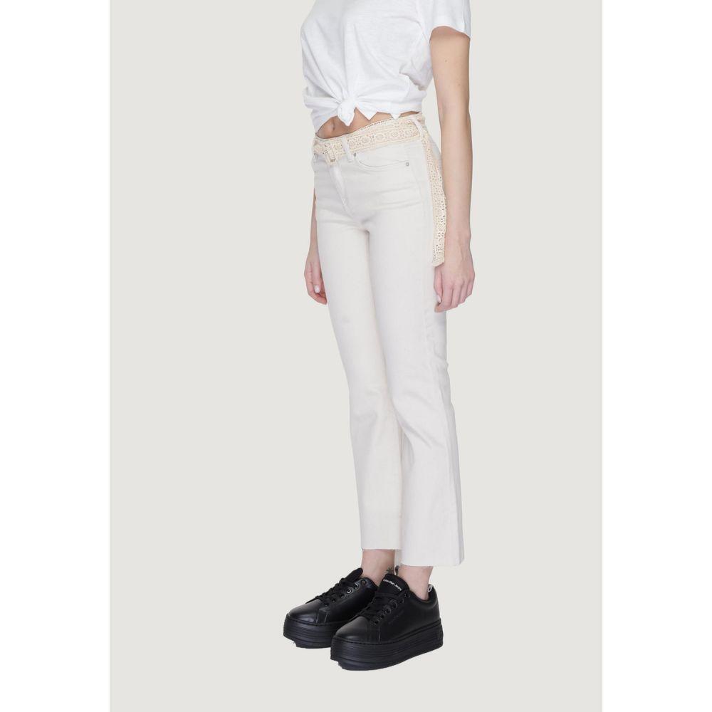 Vero Moda Beige Cotton Bootcut Jean VE-13395202507-L/34