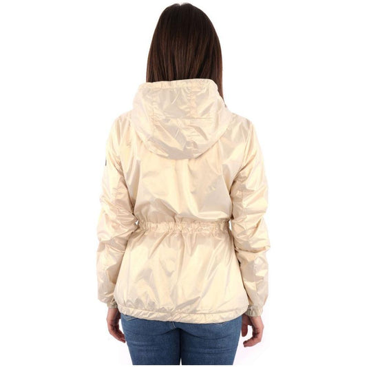 Yes Zee Beige Nylon Jackets & Coat YE-14616-M