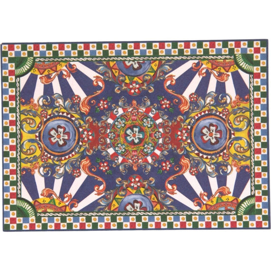 Dolce & Gabbana Multicolor Carretto Siciliano Envelope Post Card Holder SMY10585