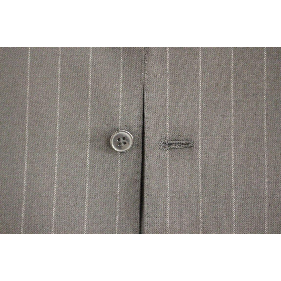 Dolce & Gabbana Black Striped Wool Logo Vest1728,5% Elastane,67345645728,Black,Clothing,Dolce & Gabbana,IT48 | M,Material: 95% Viscose,Men,Men - Clothing,New with tags,Suits & Blazers - Clothing,Vests - Men - Clothing,Waistcoats - Suits & Blazers - Clothi