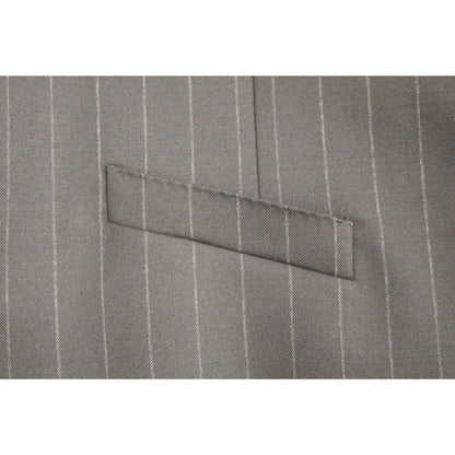 Dolce & Gabbana Black Striped Wool Logo Vest1728,5% Elastane,67345645728,Black,Clothing,Dolce & Gabbana,IT48 | M,Material: 95% Viscose,Men,Men - Clothing,New with tags,Suits & Blazers - Clothing,Vests - Men - Clothing,Waistcoats - Suits & Blazers - Clothi