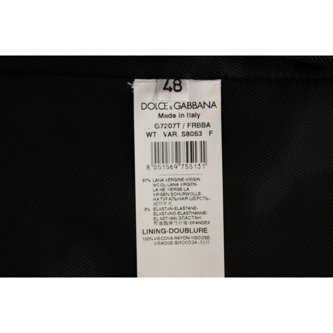 Dolce & Gabbana Black Striped Wool Logo Vest1728,5% Elastane,67345645728,Black,Clothing,Dolce & Gabbana,IT48 | M,Material: 95% Viscose,Men,Men - Clothing,New with tags,Suits & Blazers - Clothing,Vests - Men - Clothing,Waistcoats - Suits & Blazers - Clothi