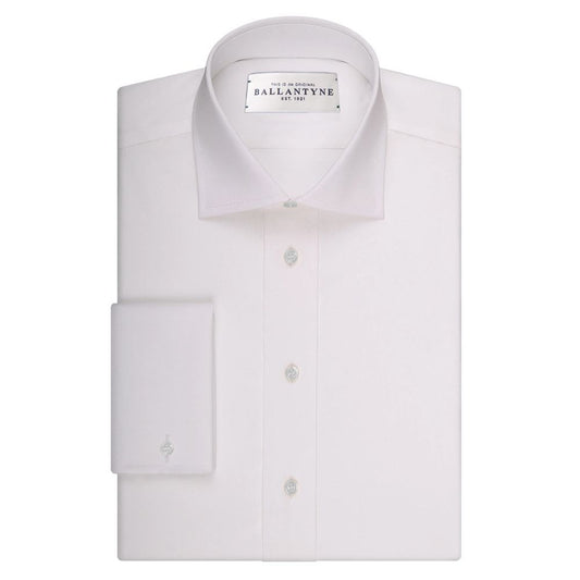 Ballantyne White Cotton Dress Shirt