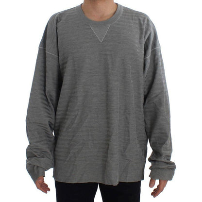 Dolce & Gabbana Gray Crewneck Pullover Silk Sweater1728,5% Elastane,67345645728,Clothing,Dolce & Gabbana,Gray,IT48 | M,Material: 95% Viscose,Men,Men - Clothing,New with tags,Sweaters - Clothing,Sweaters - Men - Clothing,Sweatshirts - Sweaters - Clothing