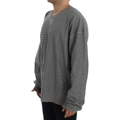 Dolce & Gabbana Gray Crewneck Pullover Silk Sweater1728,5% Elastane,67345645728,Clothing,Dolce & Gabbana,Gray,IT48 | M,Material: 95% Viscose,Men,Men - Clothing,New with tags,Sweaters - Clothing,Sweaters - Men - Clothing,Sweatshirts - Sweaters - Clothing