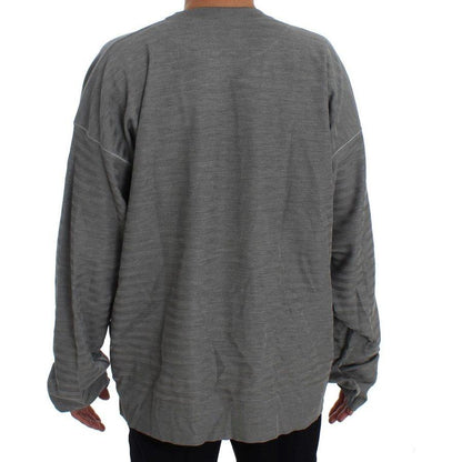Dolce & Gabbana Gray Crewneck Pullover Silk Sweater1728,5% Elastane,67345645728,Clothing,Dolce & Gabbana,Gray,IT48 | M,Material: 95% Viscose,Men,Men - Clothing,New with tags,Sweaters - Clothing,Sweaters - Men - Clothing,Sweatshirts - Sweaters - Clothing