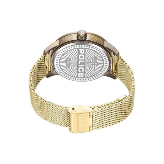 Police Gold Stainless Steel Watch POPEWJG0005504AC