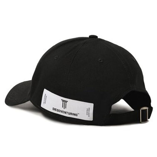 Diego Venturino Black Cotton Hats & Cap DI-15135-UNI