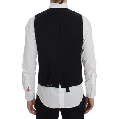 Dolce & Gabbana Gray Striped Formal Vest1728,2% Elastane,67345645728,Clothing,Dolce & Gabbana,Gray,IT50 | L,Material: 98% Wool,Men,Men - Clothing,New with tags,Suits & Blazers - Clothing,Vests - Men - Clothing,Waistcoats - Suits & Blazers - Clothing