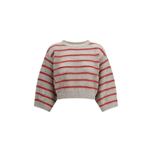 Brunello Cucinelli Sweater in perforated knit BR-MCO558900CSQ13-XL