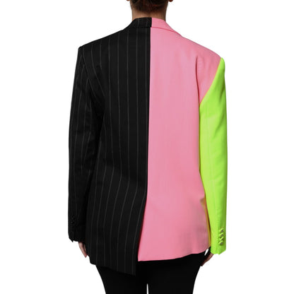 Dolce & Gabbana Multicolor Patchwork Embellished Coat Jacket1728,67345645728,Clothing,Coats - Jackets & Coats - Clothing,Dolce & Gabbana,IT36|XXS,IT38 | XS,IT40|S,IT44 | L,Jackets & Coats - Clothing,Jackets & Coats - Women - Clothing,Material: 46% Cotton