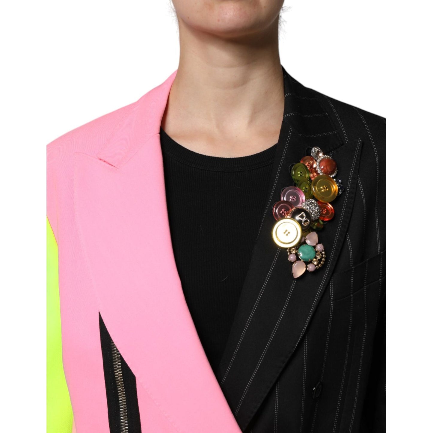 Dolce & Gabbana Multicolor Patchwork Embellished Coat Jacket1728,67345645728,Clothing,Coats - Jackets & Coats - Clothing,Dolce & Gabbana,IT36|XXS,IT38 | XS,IT40|S,IT44 | L,Jackets & Coats - Clothing,Jackets & Coats - Women - Clothing,Material: 46% Cotton