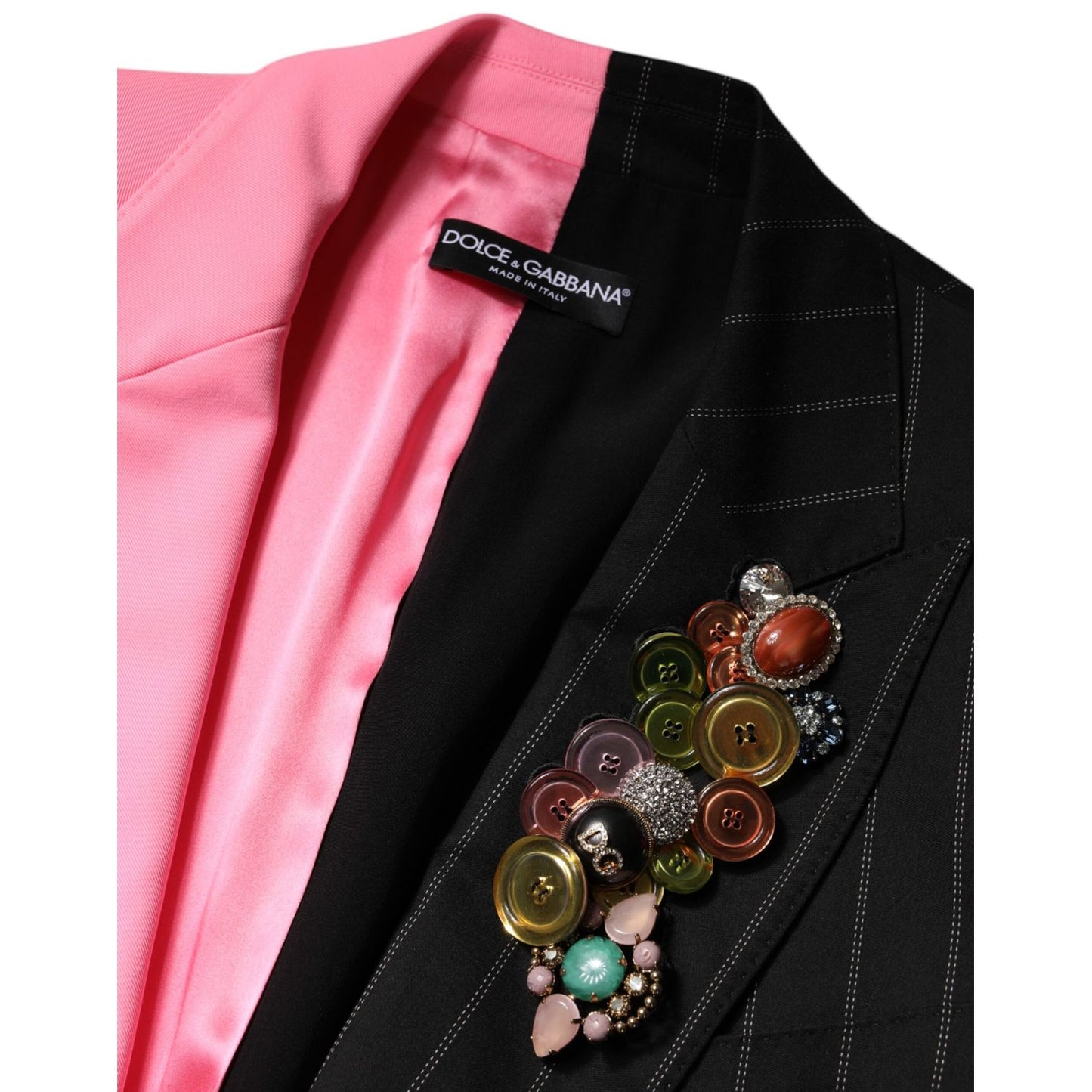 Dolce & Gabbana Multicolor Patchwork Embellished Coat Jacket1728,67345645728,Clothing,Coats - Jackets & Coats - Clothing,Dolce & Gabbana,IT36|XXS,IT38 | XS,IT40|S,IT44 | L,Jackets & Coats - Clothing,Jackets & Coats - Women - Clothing,Material: 46% Cotton