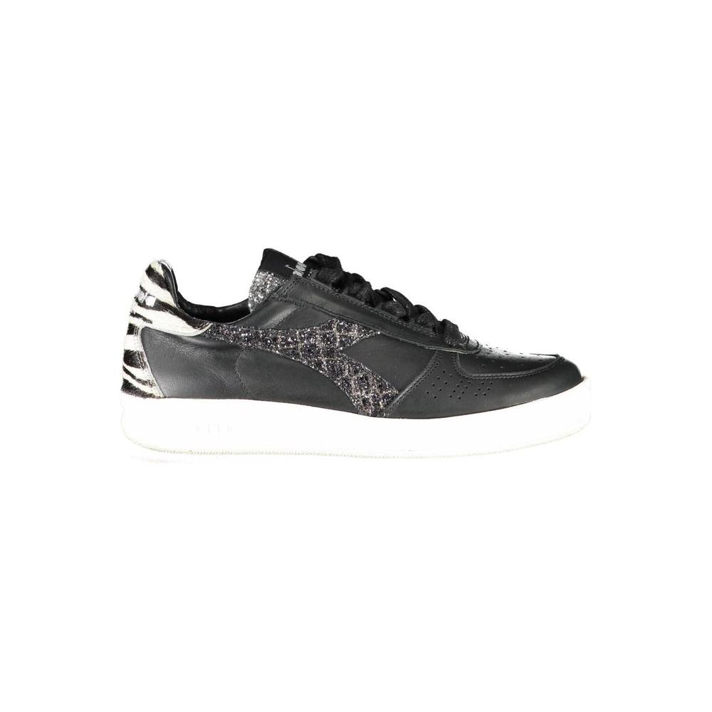 Diadora Black Leather Women Sneaker