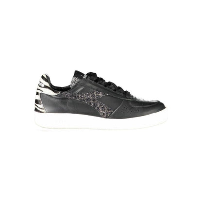 Diadora Black Leather Women Sneaker