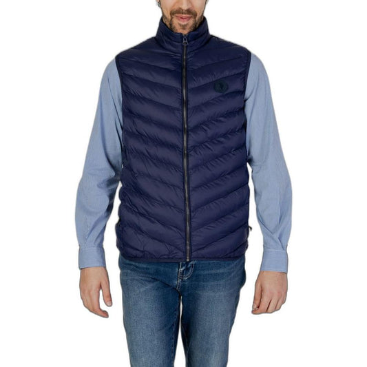 U.S. POLO ASSN. Blue Polyamide Sleveless Jacket US-13434400010-IT46 | S