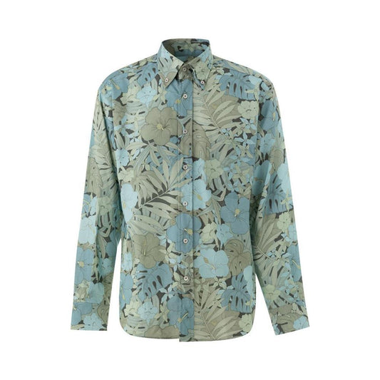 Tom Ford Blue Lyocell Shirt TO-921420051436-IT39 | M