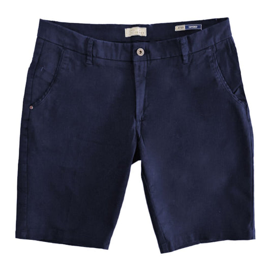 Yes Zee Blue Cotton Short YE-15252-W28
