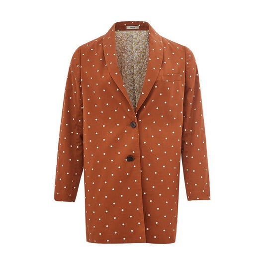 Lardini Chic Cotton Brown Jacket for the Modern Woman LA-1070664-IT38|XS