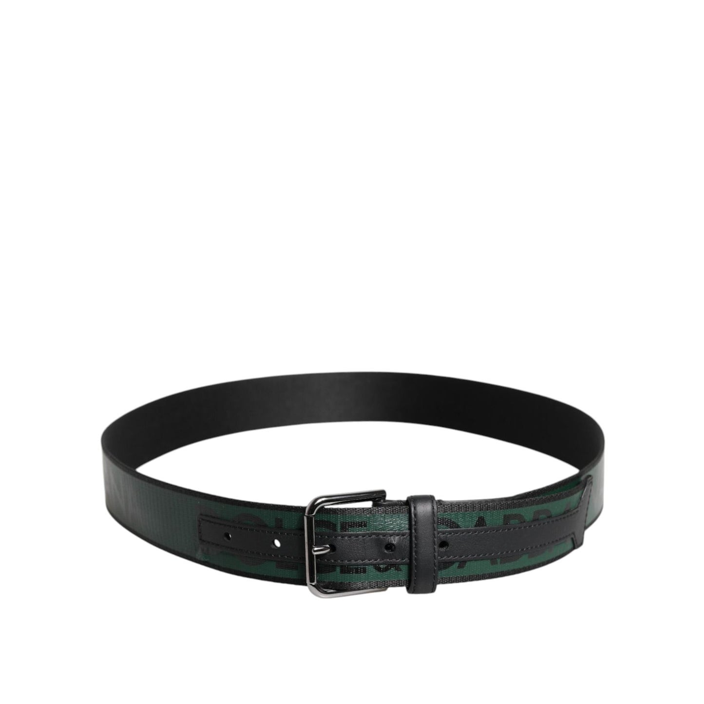 Dolce & Gabbana Green Black Classic Metal Logo Buckle Belt BEL9341-90