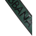 Dolce & Gabbana Green Black Classic Metal Logo Buckle Belt BEL9341-90