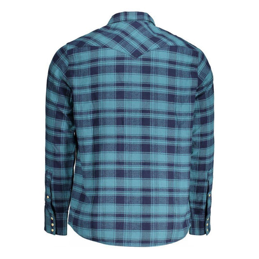 Wrangler Blue Cotton Shirt WR-31636-M