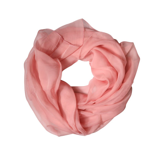Dolce & Gabbana Pink Silk Rectangle Women Wrap Shawl Scarf