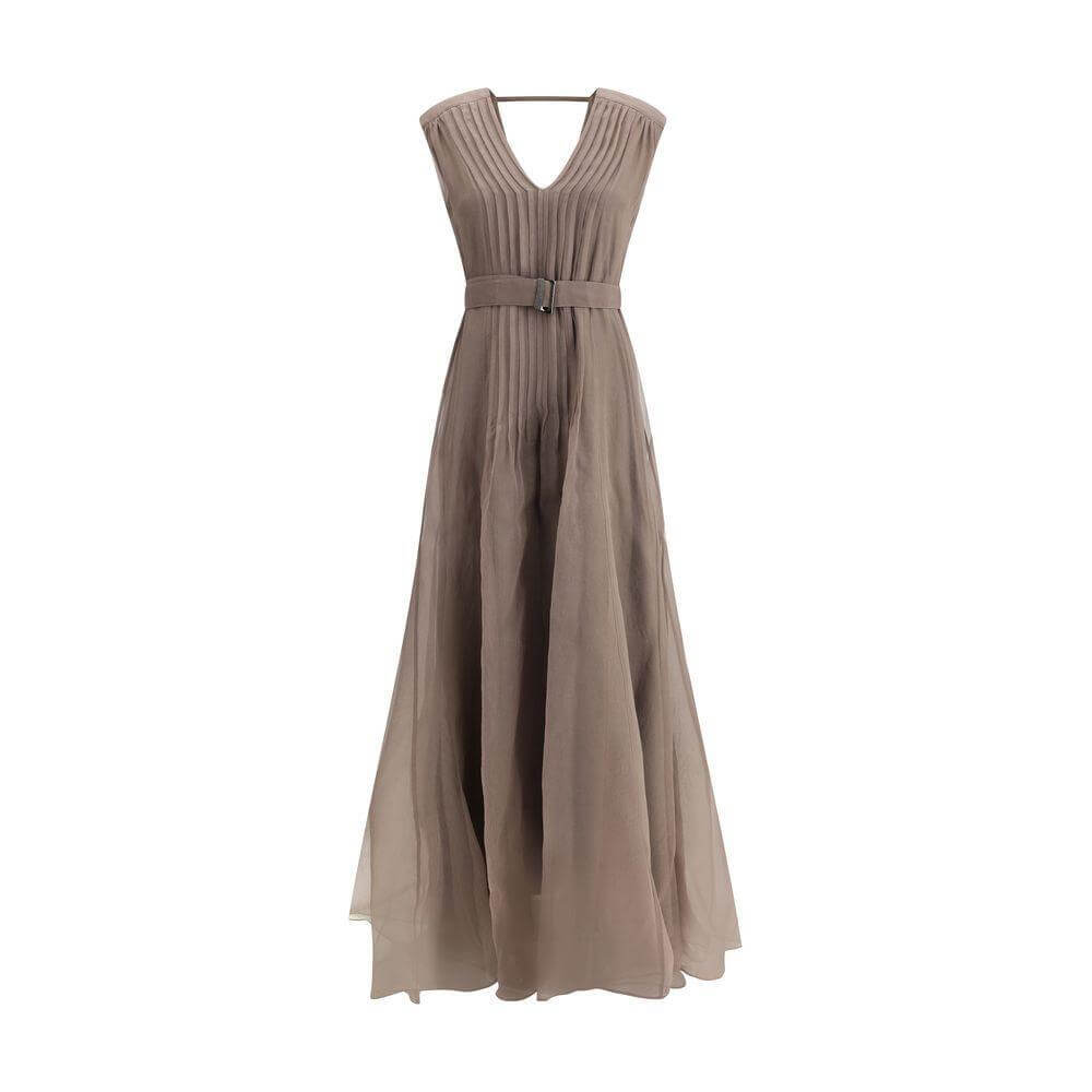 Brunello Cucinelli Silk Long Dress BR-MF940A5336C2925-L