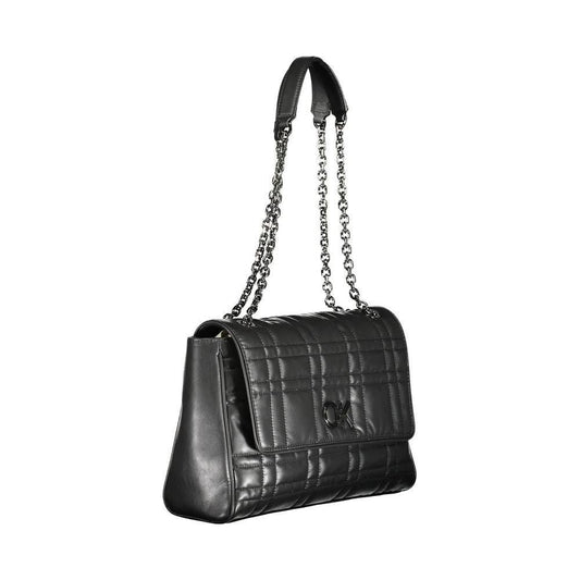 Calvin Klein Black Polyester Women Handbag CA-36943