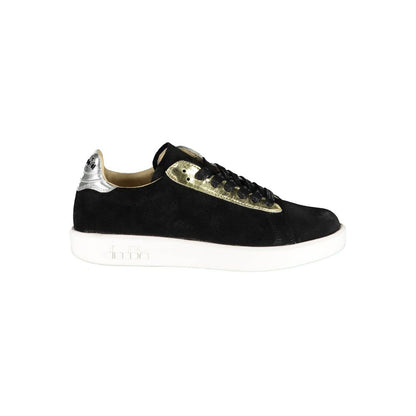 Diadora Black Leather Women Sneaker