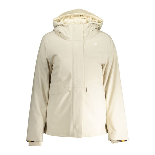 K-WAY Beige Polyester Jackets & Coat KW-30643-S