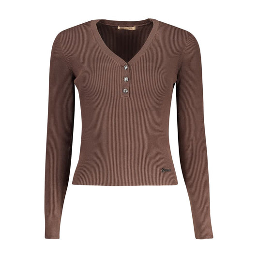 Guess Jeans Brown Viscose Sweater GU-32393-S