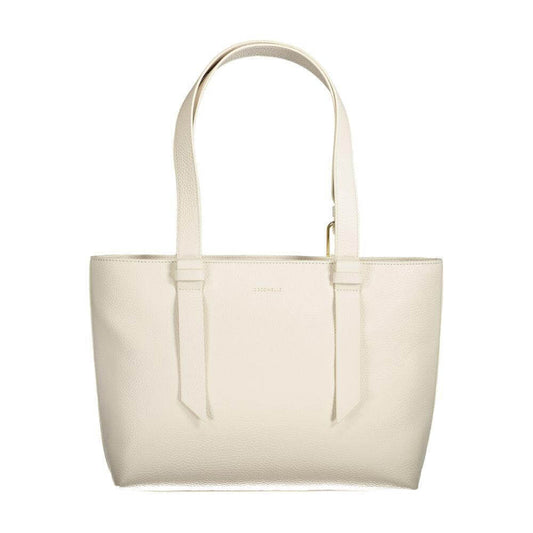 Coccinelle White Leather Handbag CO-35672