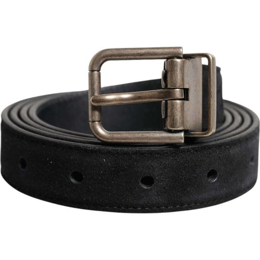 Dolce & Gabbana Black Calf Leather Classic Metal Buckle Belt BEL9439-110