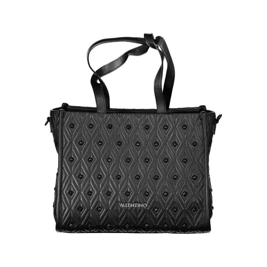 Mario Valentino Black Polyurethane Women Handbag 1728,67403481248,Bags,Black,Handbags - Bags,Mario Valentino,New with tags,Women