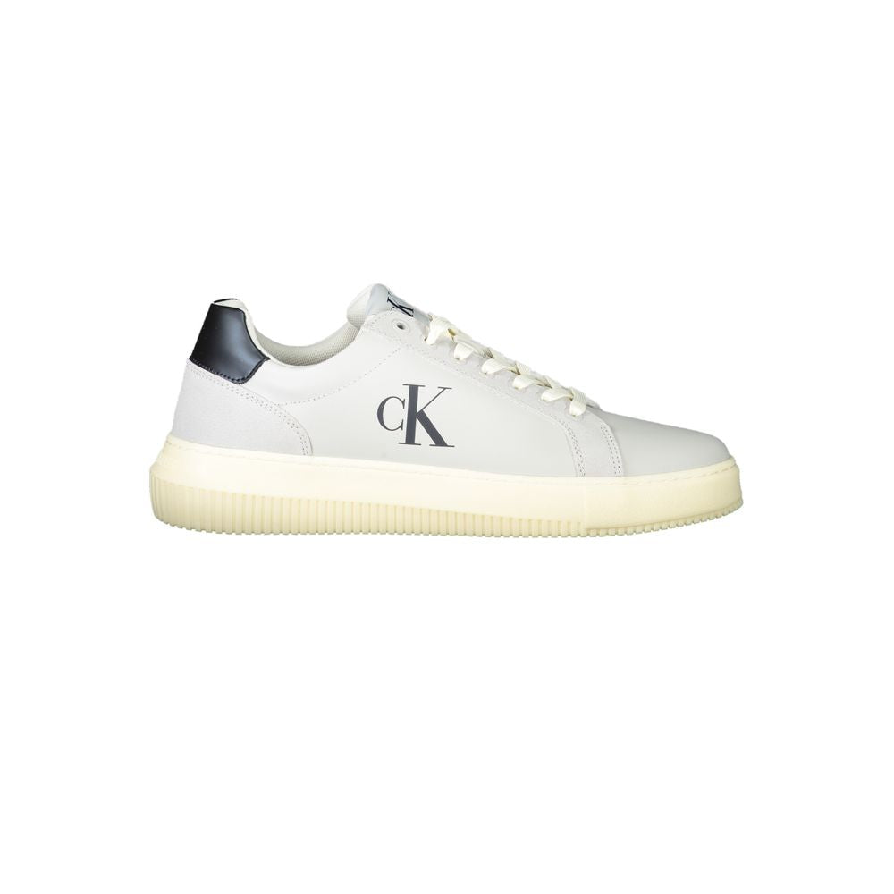 Calvin Klein White Polyurethane Men's Sneaker 1728,67403481248,Calvin Klein,EU40/US7,EU41/US8,EU42/US9,EU43/US10,EU44/US11,EU45/US12,Gray,Low Tops - Sneakers - Shoes,Men,New with tags,Shoes,Sneakers - Shoes