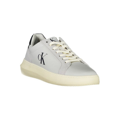 Calvin Klein White Polyurethane Men's Sneaker 1728,67403481248,Calvin Klein,EU40/US7,EU41/US8,EU42/US9,EU43/US10,EU44/US11,EU45/US12,Gray,Low Tops - Sneakers - Shoes,Men,New with tags,Shoes,Sneakers - Shoes