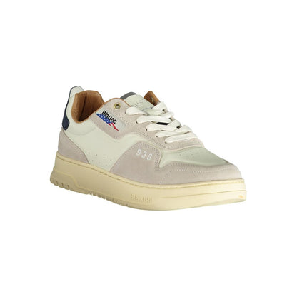 Blauer White Polyurethane Men Sneaker 1728,67403481248,Athletic - Sneakers - Shoes,Blauer,EU40/US7,Men,New with tags,Shoes,Sneakers - Shoes,White