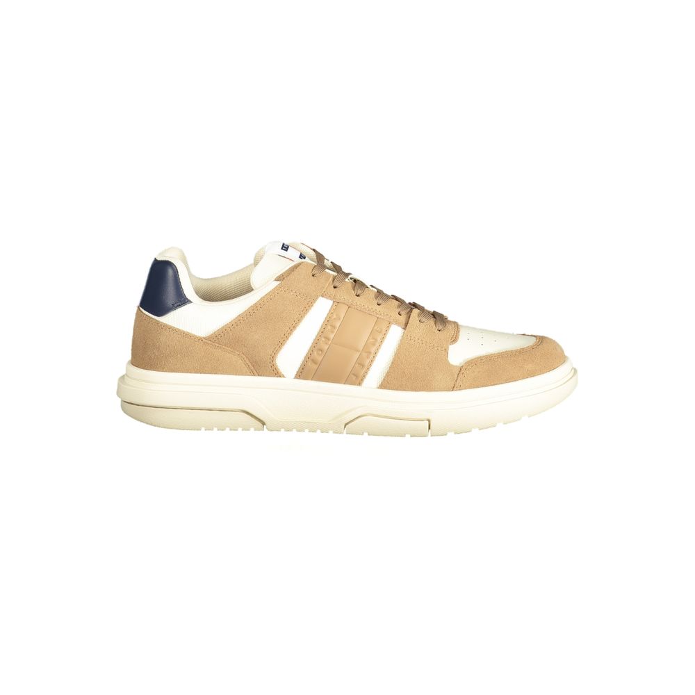 Tommy Hilfiger Beige Leather Men Sneaker 1728,67403481248,Athletic - Sneakers - Shoes,Beige,EU40/US7,EU41/US8,EU42/US9,EU43/US10,EU44/US11,EU45/US12,EU46,Men,New with tags,Shoes,Sneakers - Shoes,Tommy Hilfiger