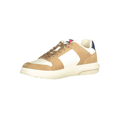 Tommy Hilfiger Beige Leather Men Sneaker 1728,67403481248,Athletic - Sneakers - Shoes,Beige,EU40/US7,EU41/US8,EU42/US9,EU43/US10,EU44/US11,EU45/US12,EU46,Men,New with tags,Shoes,Sneakers - Shoes,Tommy Hilfiger
