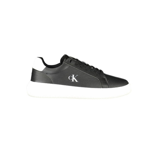 Calvin Klein Black Leather Men Sneaker 1728,67403481248,Athletic - Sneakers - Shoes,Black,Calvin Klein,EU40/US7,EU41/US8,EU42/US9,EU43/US10,EU44/US11,EU45/US12,Men,New with tags,Shoes,Sneakers - Shoes