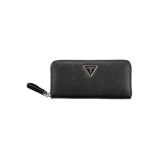 Guess Jeans Black Polyethylene Women Wallet GU-37334