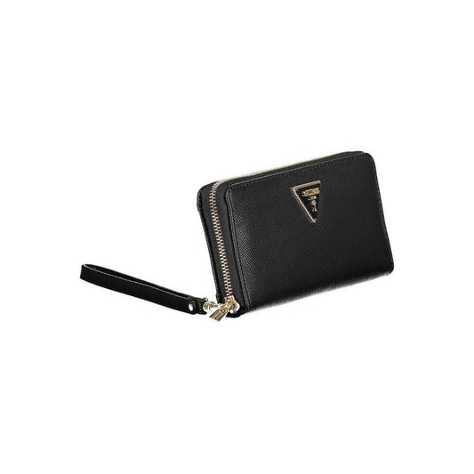Guess Jeans Black Polyethylene Women Wallet GU-37334